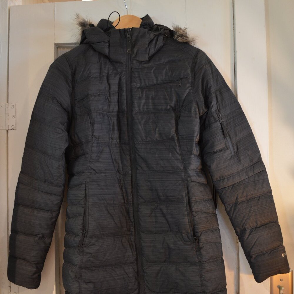 Outdoor Research - Long Down Coat with Detachable Faux Fur Hood - Size Medium